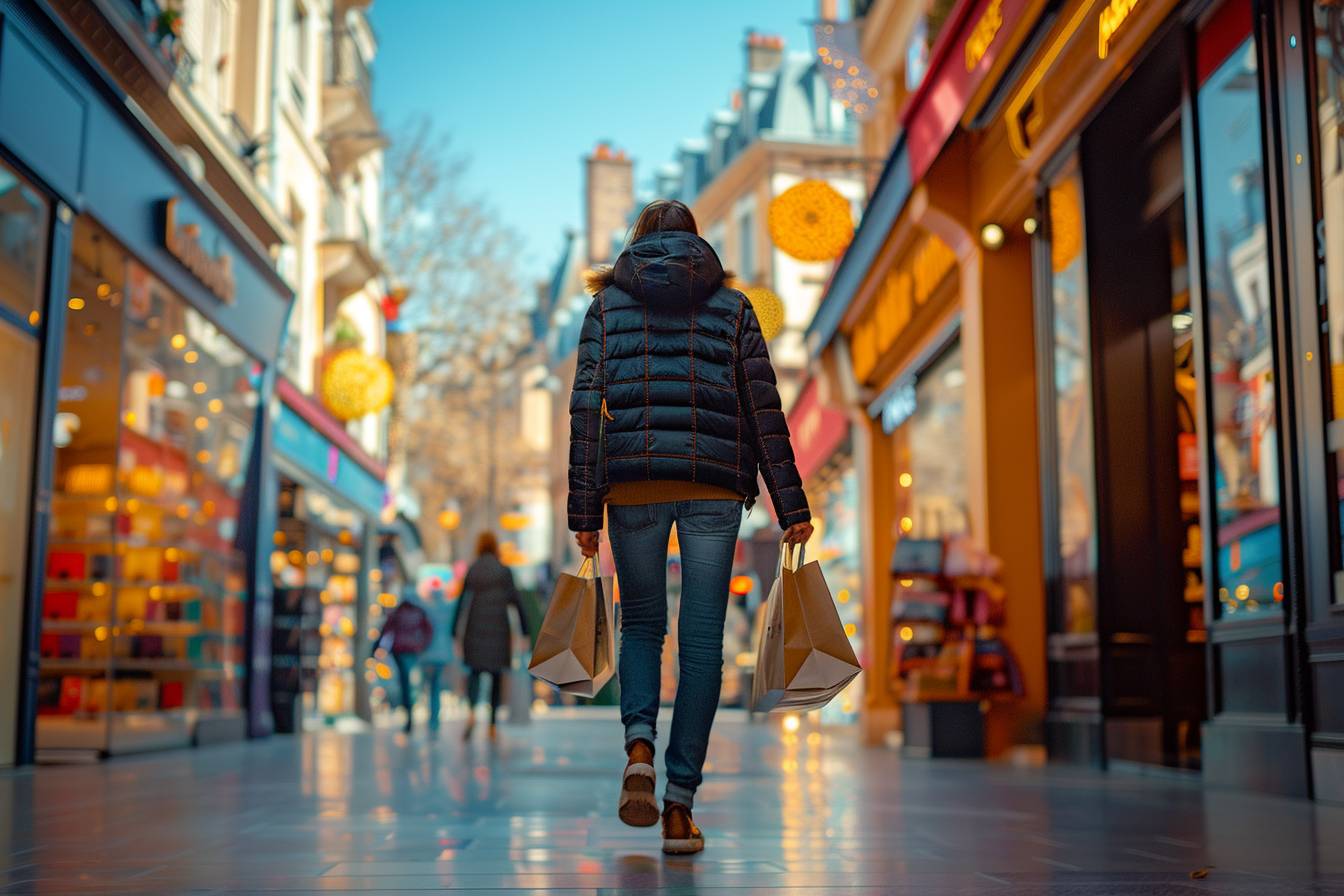 Shoppers explorant des boutiques uniques lors d'une journée de shopping à Le Mans