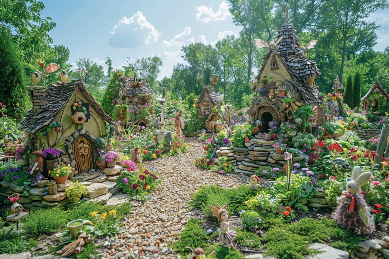 Chambre d'enfant magique décorée avec des matériaux recyclés incluant un château féerique fait maison.